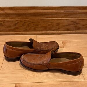 Cole Haan Tan Leather Slip-On Loafers
